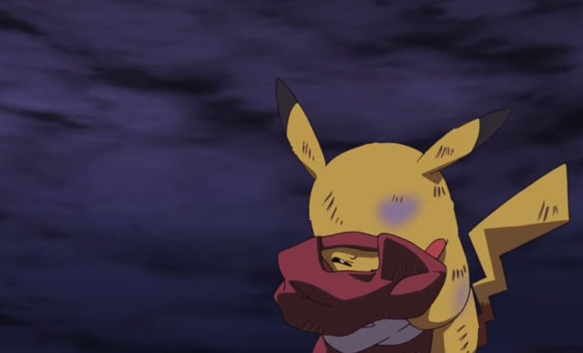 当皮卡丘为了救小智牺牲自己的那一刻,所有人