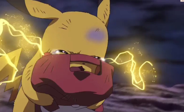 当皮卡丘为了救小智牺牲自己的那一刻,所有人