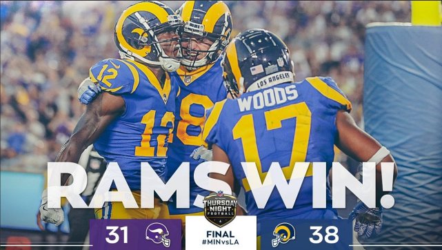 NFL-对攻大战公羊38-31险胜维京人 豪取开赛4