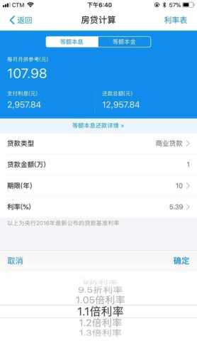 房贷利率5.39%是指一万元一年利息是多少呢?