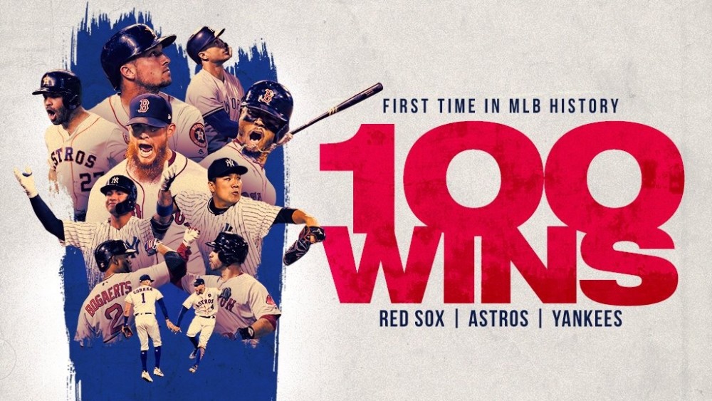 势不可挡美职棒大联盟史上首次三支美联球队超百胜