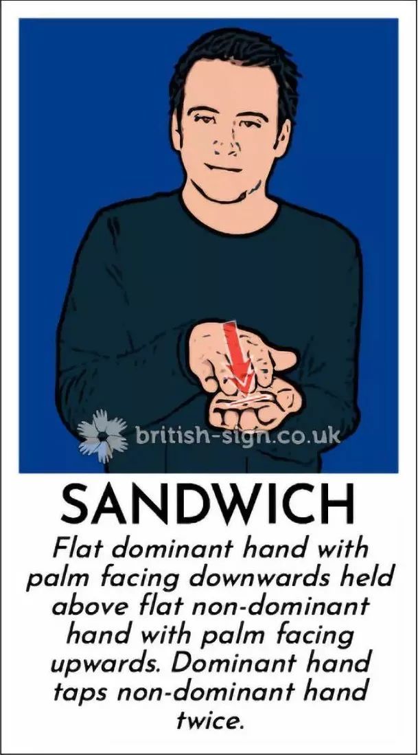 的人带来不适,他们让大家以手语british sign language(英国手语)中的