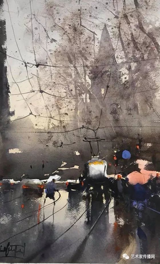 澳大利亚大师的水彩风景高级灰干脆利落美极了