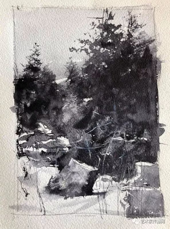 澳大利亚大师的水彩风景高级灰干脆利落美极了