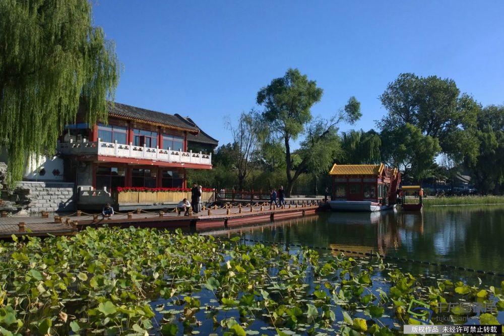 國慶期間市民暢遊北京什剎海西海溼地公園