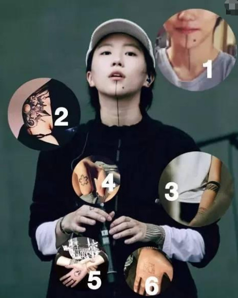 李嫣窦靖童,同母异父却姐妹情深,姐姐甘愿纹死亡线洗纹身