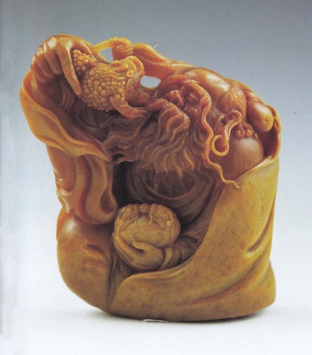 寿山石种田坑类红田石