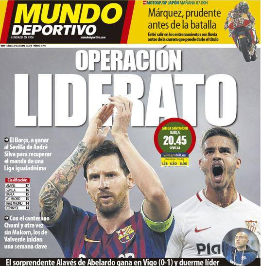 21日2:45直播巴萨vs塞维利亚:铁卫复出 梅西迎