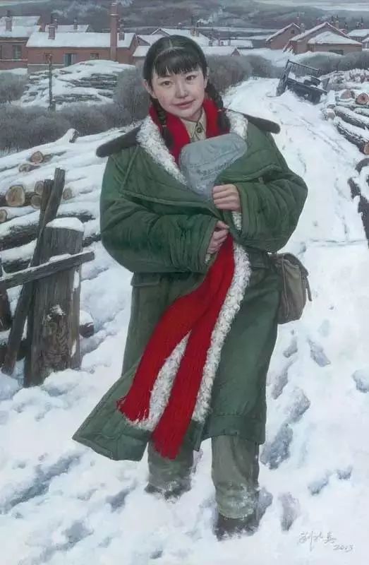 美院教授油画里的女知青,真真切切的美!