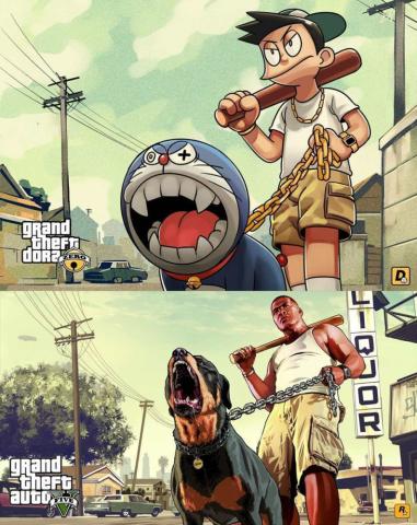 神还原侠盗猎车版哆啦a梦