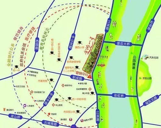 福鼎市江濱路北段,總佔地約75畝,總建面積達18萬m2,項目規劃由1棟26層