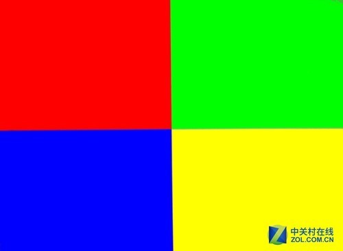 四色图的对比中我们也可以看出,创维小湃智能投影p1 pro在红色和蓝色