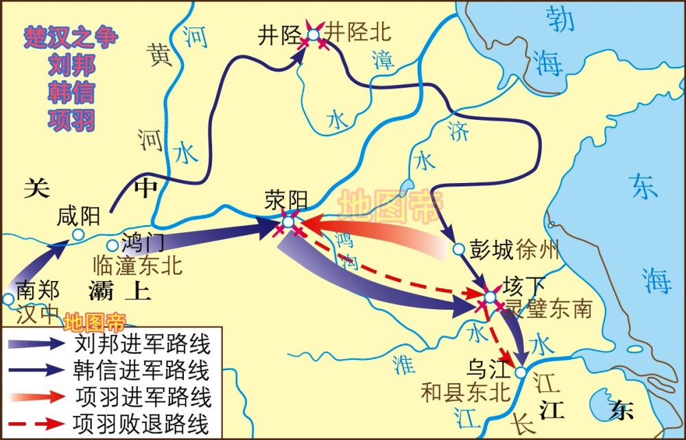 七幅古代地图,看完西汉历史