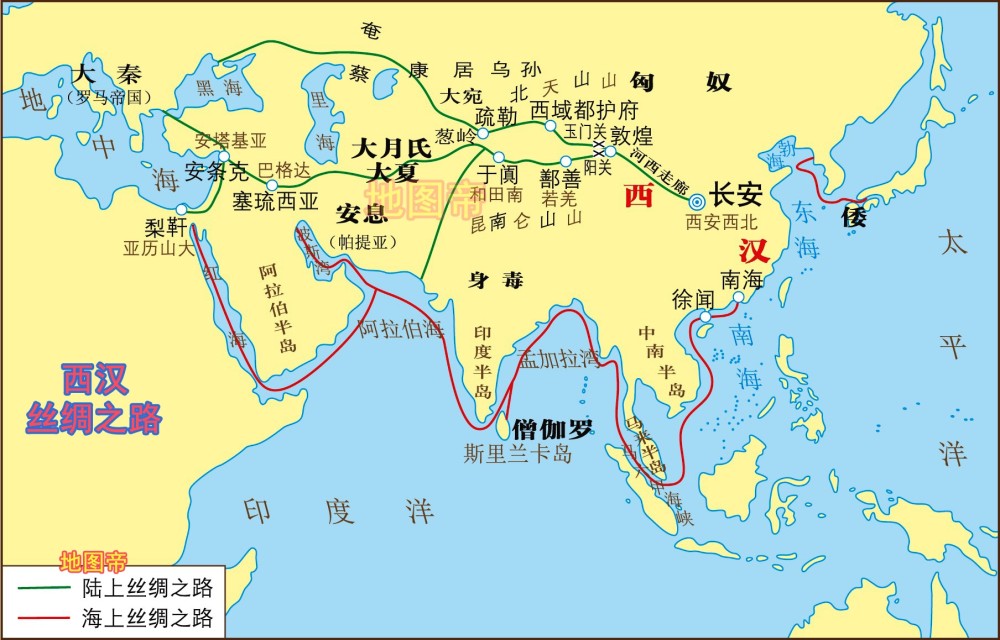 七幅古代地图,看完西汉历史