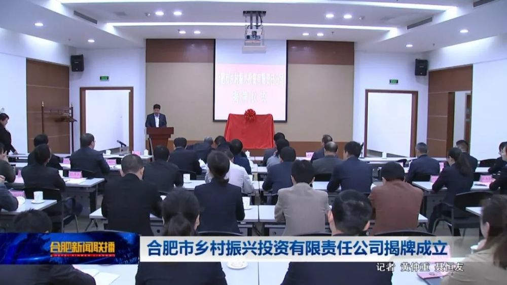 合肥市乡村振兴投资有限责任公司揭牌成立(视