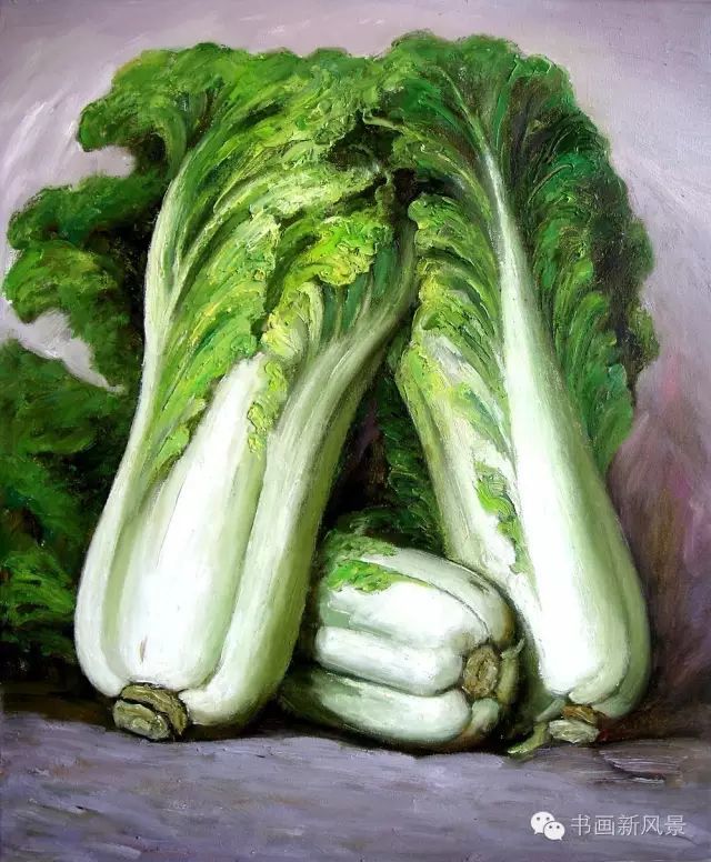 这是油画家忻东旺(1963—2014)笔下的一组大白菜,送给大家欣赏!