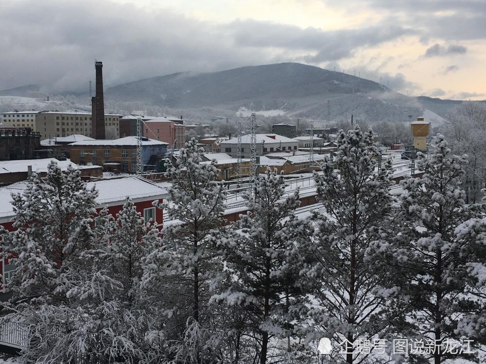 内蒙古博克图下雪了,今年的第一场雪,山间田野白雪覆盖!