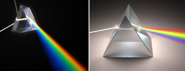 图1. 光的三棱镜色散实验.