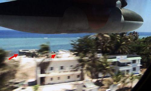 太平岛神秘建筑细部结构曝光或为重型火炮平台