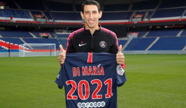 巴黎官方宣布迪马利亚续约至2021 加盟3年夺