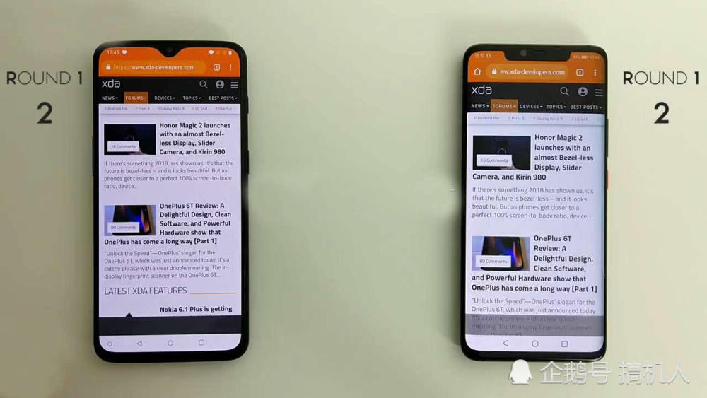 一加6T与华为Mate20Pro测试对决:差距并没有