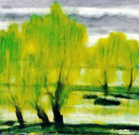 林风眠 柳如烟林风眠 湖岸春柳画史上名列"金陵八家"之首的龚半千