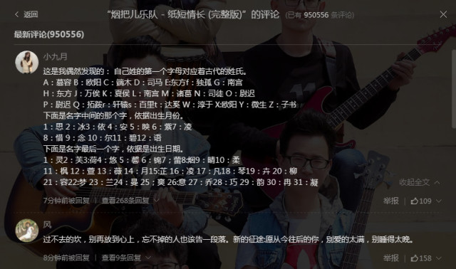 酷狗华语音乐评论最多的十首歌曲,有点出乎意