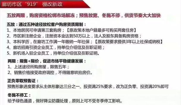 燕郊惊现不限购住宅 传递了什么样的市场信号