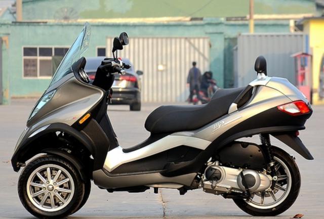 宗申比亚乔mp3 250ie三轮摩托车,外观性能无可挑剔!