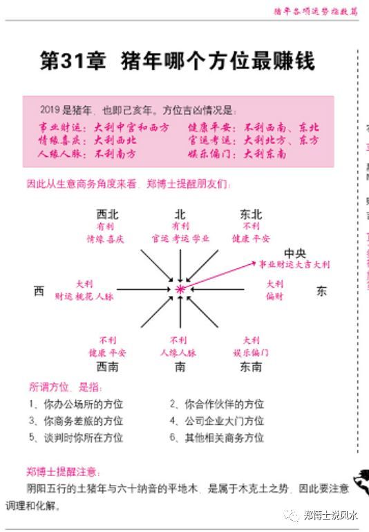 19猪年 哪个方位最赚钱 郑博士 风水 太岁