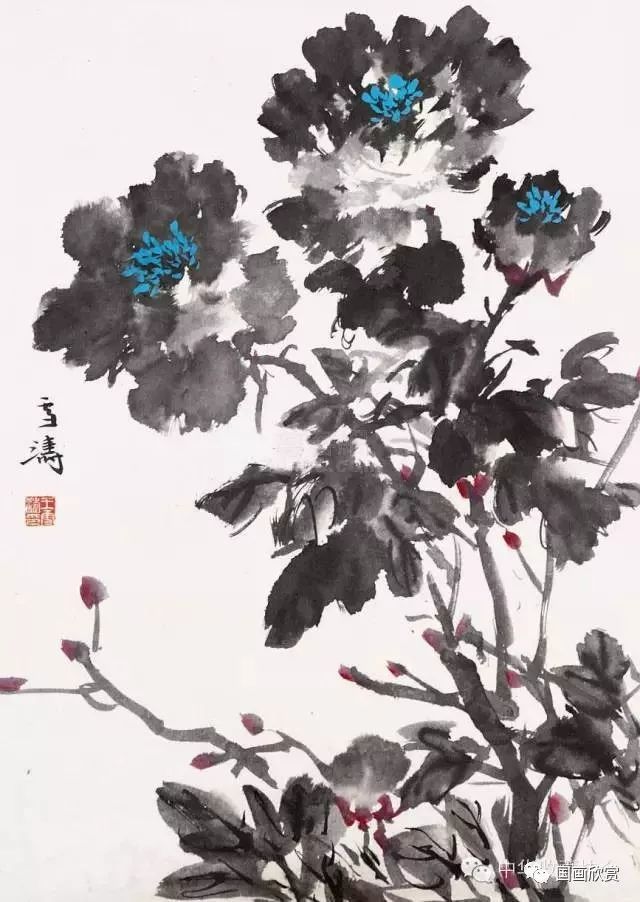 王雪涛写意牡丹画欣赏