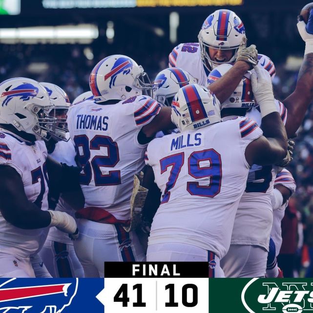 布法罗比尔 41-10 纽约喷气机比尔当家球星勒肖恩-麦考伊冲出113码拿