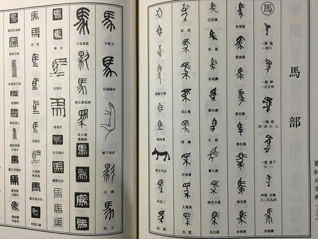 中國馬的形象最早見於甲骨文,再出現於青銅器上(金文),古籍上說: