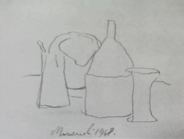 莫兰迪素描线描作品