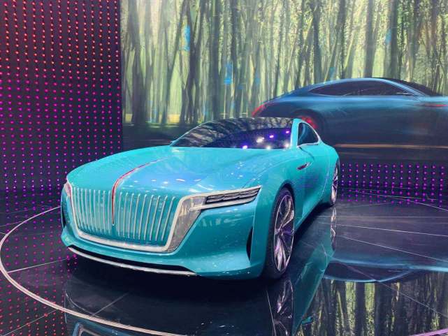 广州车展最抢眼红旗gt概念车亮相 外观色使用tiffany蓝