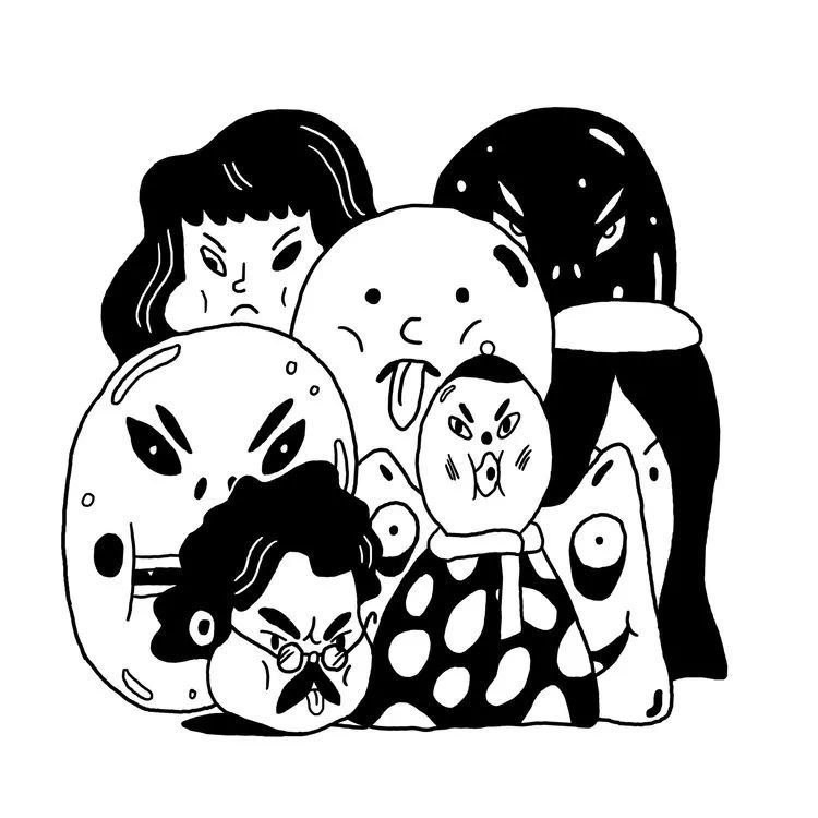 黑白里多变的画法略带恶趣味的幽默