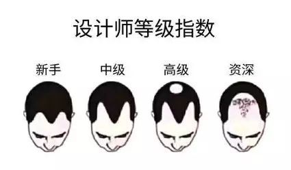 设计师的等级指数竟然是看秃头的程度来区分的设计师的工作时间可是