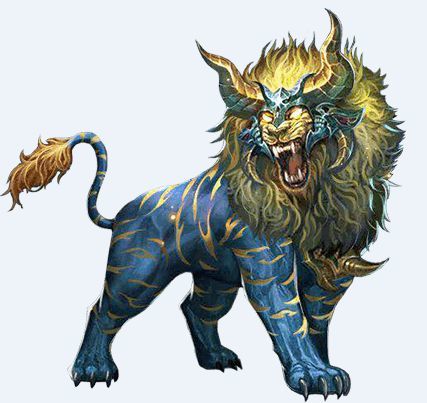 大荒中人面虎身的怪物,牙齿有一丈多长