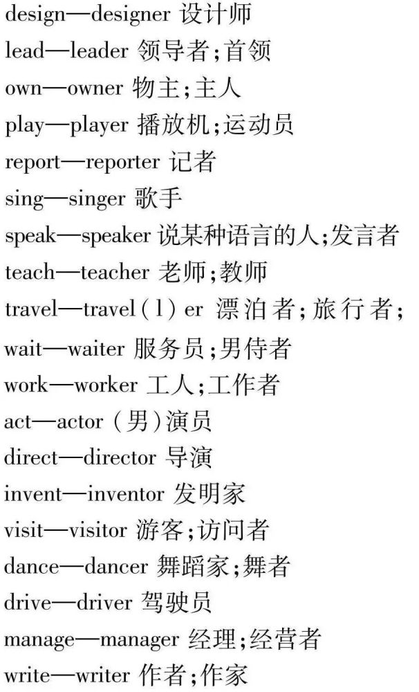 初中英语考试中动词变名词的6种情况 一定要掌握