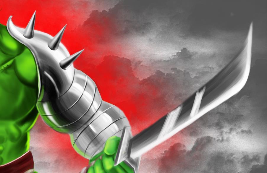 ps手绘教程:《不可思议的浩克》漫威超级英雄绿巨人绿殇