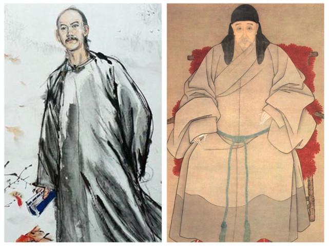 曹雪芹画像(左)与吴伟业画像(右)其实《红楼梦》为曹雪芹所作,早已有