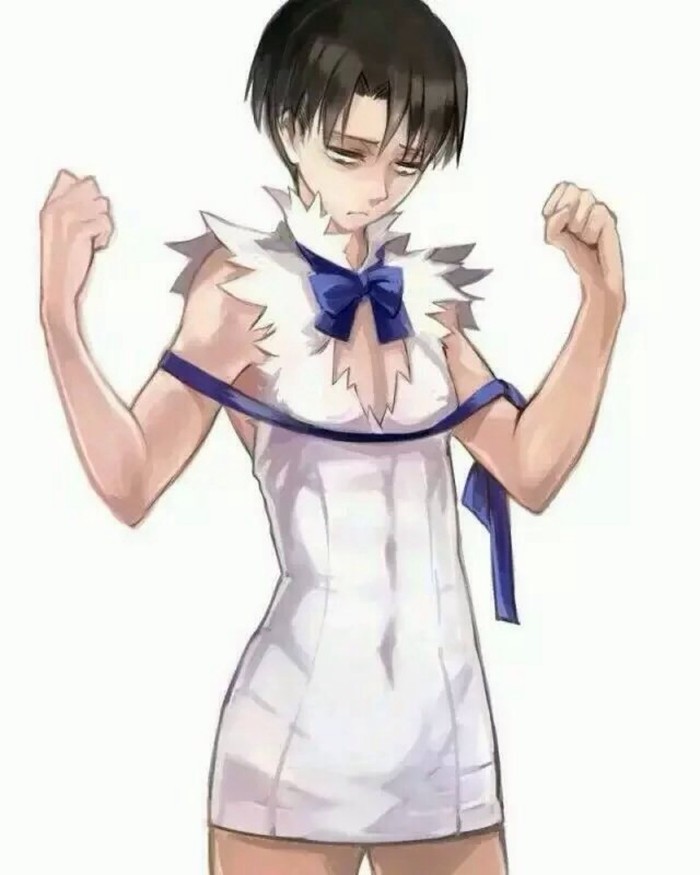 无水印进击的巨人"兵长"背景图壁纸:1米6的女装兵长,真香!