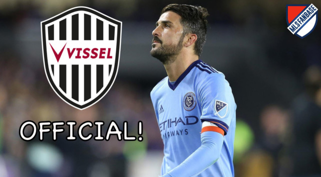 比利亚宣布加盟日本神户胜利船 与伊涅斯塔再