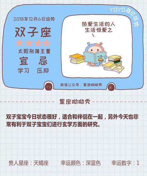 12月6日星座运势 哪些星座今日喜上眉梢 爱情和职场有新机会