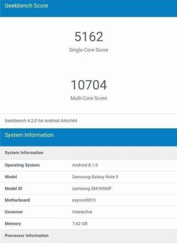 全球最强机皇诞生!三星note9跑分简直爆表:三星处理器强势助攻