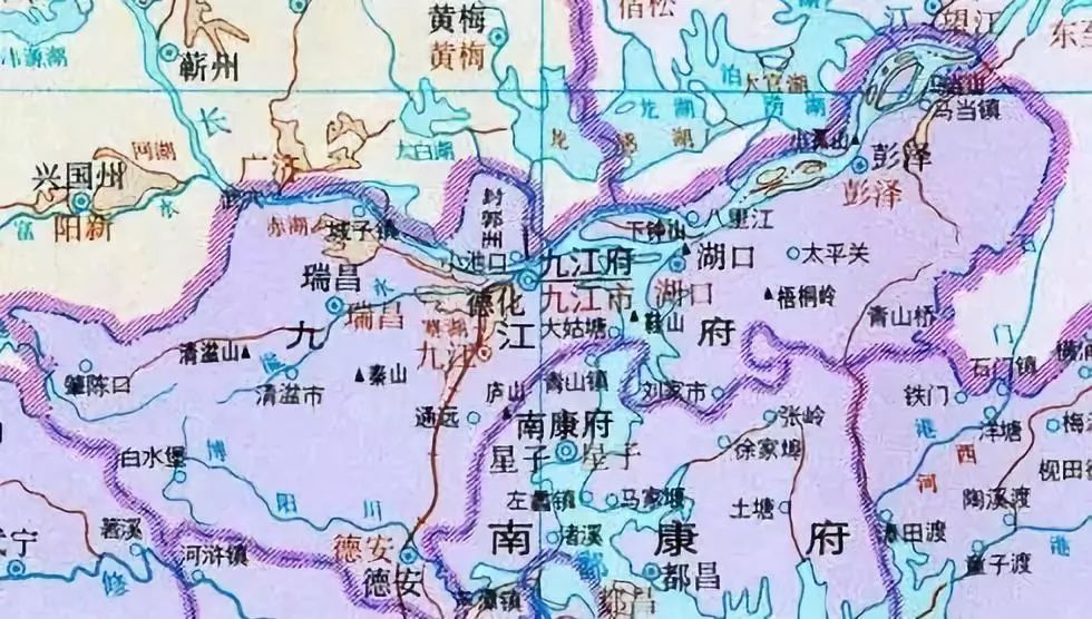 图说桑落洲,日本军部绘制的桑落洲地图,连当年省界都一清二楚