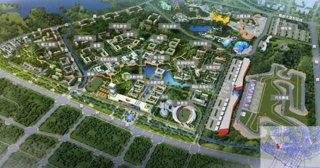 简州新城吉利学院将整体搬迁成都还将呈现世界f1标准赛道