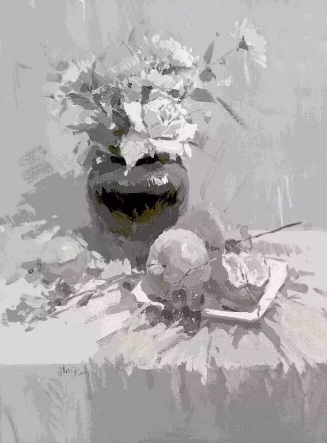 色彩静物中黑白灰关系的处理手法