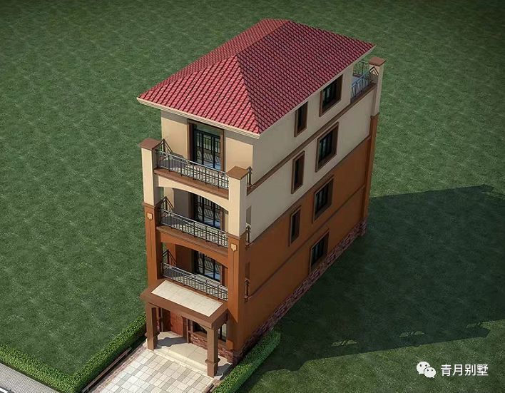 76米四层小别墅,小面宽自建房照样漂亮