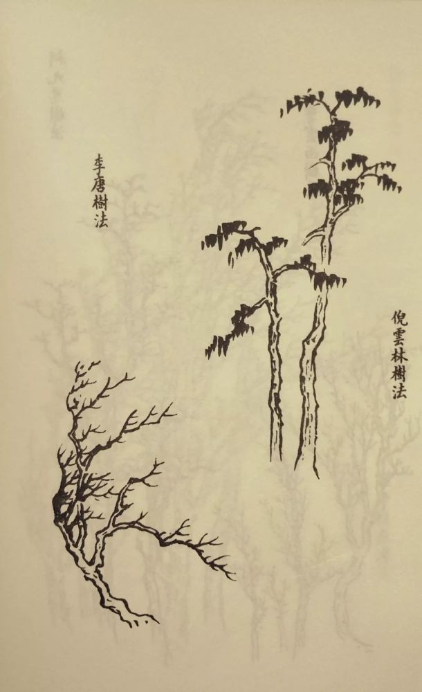 芥子园树谱高清欣赏经典临摹素材